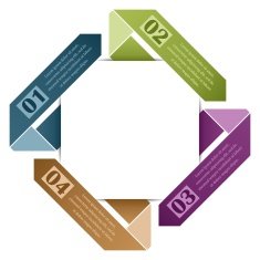 Modern business origami style banner N5