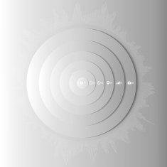 Abstract gray circles with shadow infographic background vector illustration N2