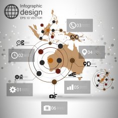 Australia map background vector infographic design illustration for communication N2