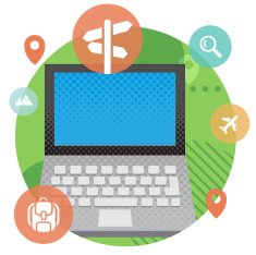Travel information on Laptop N2