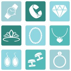 Vector Set of Jewellery Icons N12