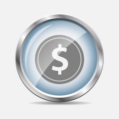 Dollar Glossy Icon Vector Illustration N5