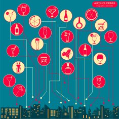 Alcohol drinks infographic N19