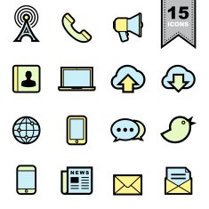 Communication icons set N15