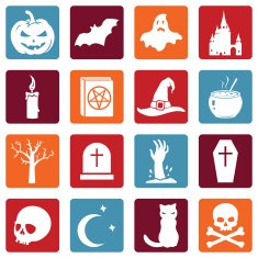 Vector Set of Halloween Icons N18