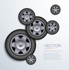 Vector modern wheels background N4