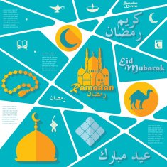 flat infographic Ramadan Kareem N105