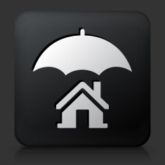 Black Square Button with Home Insurance N3