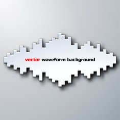 Silhouette of sound waveform with shadow