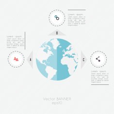 Abstract flat digital illustration Infographic N2