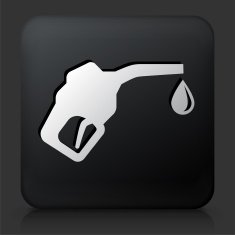 Black Square Button with Fuel Icon