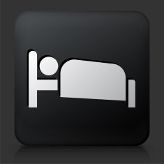 Black Square Button with Sleeping Icon N2