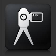 Black Square Button with Camera N2