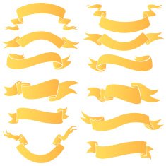 Vector Set of Ribbons for Your Text N11