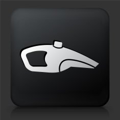 Black Square Button with Vacum Icon N3