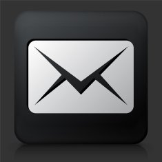 Black Square Button with Mail N2