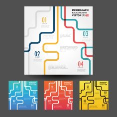 Vector line business concept template N17