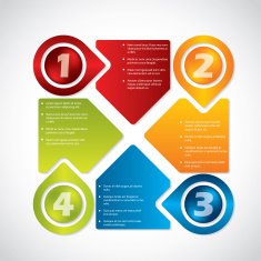 Color infographic design with options