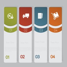 Infographic Design number banners template graphic or website layout N68