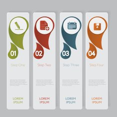 Infographic Design number banners template graphic or website layout N69