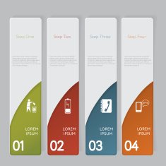 Infographic Design number banners template graphic or website layout N70