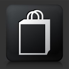 Black Square Button with Shopping Bag N2