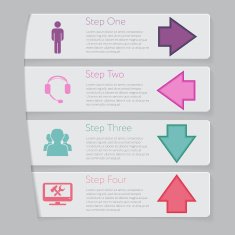 Design number banners template graphic or website layout N40