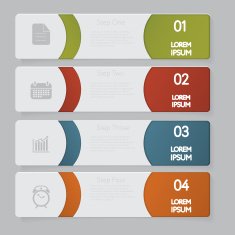 Infographic Design number banners template graphic or website layout N72
