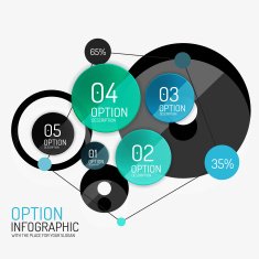 Vector infographic report template N28