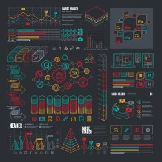 Line UI Infographic Elements - Complete Set N4 free image download