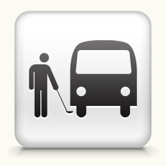 Square Button with Checking Car interface icon