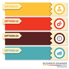 Business banner infographic