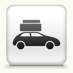 Square Button with Moving Car interface icon N2