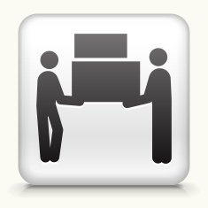 Square Button with Moving Boxes interface icon