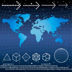 world map design elements