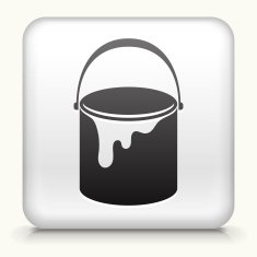 Square Button with Paint Bucket