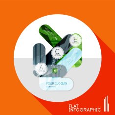 Geometric infographic in trendy flat style N173