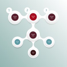 colorful round metaball diagram infographics N9