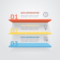 Vector infografic shelves N3
