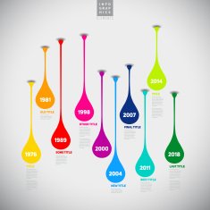 Vector retro Infographic Timeline Template with pointers N4