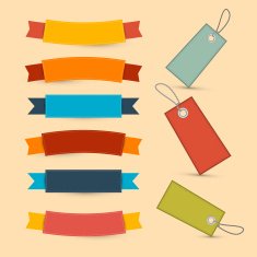 Ribbons Labels Set free image download