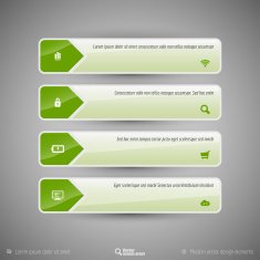 Vector tabs as design elements for business layouts N46