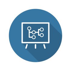 Mind Map Icon Business Concept Flat Design N6