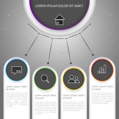 Vector colorful info graphic elemen N4