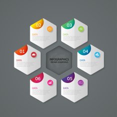 Infographic marketing icons Business concept with 6 options N3