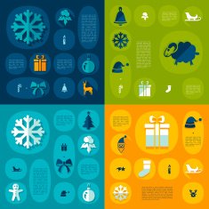 Christmas flat infographic N122