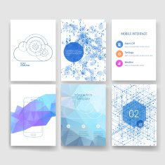 Templates Design Set of Web Mail Brochures Mobile Technology Infographic N459