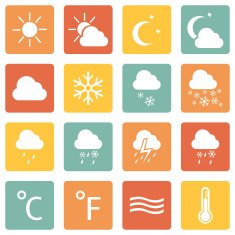 Vector Set of Weather Icons N8