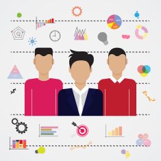 Young businessmans and business idea icon