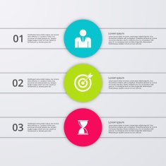 Vector illustration infographics three options N8